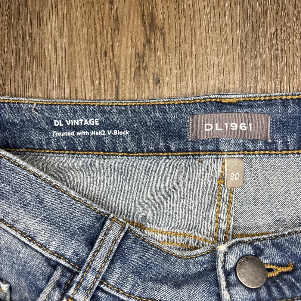 DL1961 Womens Denim Karlie Boyfriend Fit Cut Off Shorts‎ Blue Cotton Size 30